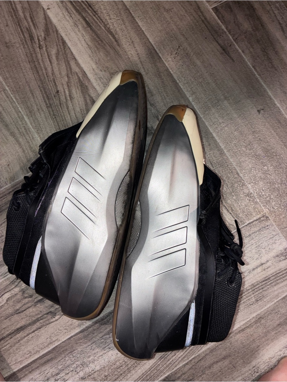 Adidas crazy infinitiii silver and black size 11